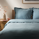 Комплект постільної білизни Homla Rosheen King Size Підковдра 220 x 200 см + 2 наволочки 50 x 60 см бавовняний із віскозою Синій (5906496701016) - зображення 1