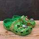 Дитячі крокси-сабо для хлопчика Crocs Unisex-Child Classic Minecraft Clog Clog (27/28, зелений) - изображение 8