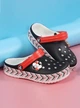 Дитячі кроксі-сабо для дівчинки Crocs Drew X Crocband Chevron Clog Black/White - зображення 3