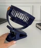 Настольный портативный USB вентилятор на аккумуляторе с 5 скоростями и поворотом 360° | Беспроводной поворотный мини вентилятор на прищепке синий - изображение 2