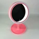 Настільне косметичне дзеркало Beauty Breeze Mirror з LED підсвічуванням, вентилятором і збільшенням 5х, кругле дзеркало для макіяжу з живленням від USB та додатковим збільшенням Рожеве LY-699-Pink - зображення 11
