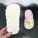 Крокси сабо детские для девочки Luke Line белые с розовым с джибитсами бижутерией 34/35р (22 см) 5866 - изображение 5