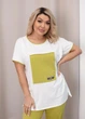 Костюм женский летний из кулира 694361 Оливковый 60-62 - изображение 2