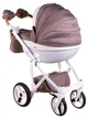 Коляска Adamex 2 в 1 Monte Deluxe Carbon Капучино-белый-рыжий D34 - зображення 3