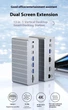 Хаб Док станция Deepfox-2428 13 в 1 USB Type-C концентратор для ноутбука компьютера 13 портов - изображение 5