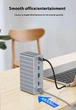 Хаб Док станция Deepfox-2428 13 в 1 USB Type-C концентратор для ноутбука компьютера 13 портов - изображение 10