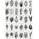 Набір дитячих тимчасових татуювань "Чорні міні №5" Fresh Tattoo black-tattoo-mini-set-5-T - зображення 1