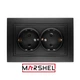 Розетка двомісна з заземлюючим контактом MARSHEL ELEGANT RS16-380 Black - зображення 1