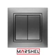 Вимикач двоклавішний MARSHEL ELEGANT VS10-200 Graffite - зображення 1
