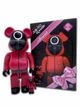 Статуэтка Bearbrick x Squid Game x Guard Triangle 400% + 100% 28 см + 7 см Medicom Toy Netflix - изображение 1