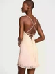Пеньюар Ribbed Modal & Lace Cross-Back Slip Dress Pink розмір XS - зображення 2