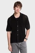 Чоловіча чорна сорочка CAMP COLLAR MESH SHIRT Michael Kors L CS560FPFE5 - зображення 1