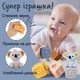 Набор кубики детские и пирамидка детская сортер развивающие игрушки для детей и малышей мягкие силиконовые тактильные с цифрами для купания грызунок коала - изображение 10