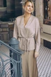 Шовкова коричнева спідниця міді XXL-3XL - зображення 3
