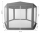 Namiot pawilon ModernHome by Multistore ogrodowy z moskitierą szary 2 x 2 x 2 m PAW-2x2x2-N-GY (5905817005666) - obraz 5
