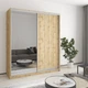 Шкаф-купе двухдверный MebelStar Комбо AL ДСП/Зеркало 180x60x210 см Дуб тахо (MBS-3527) - изображение 1