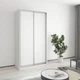Шкаф-купе двухдверный MebelStar Стандарт AL 2ДСП 110x60x210 см Аляска белая (MBS-2298) - изображение 1
