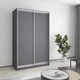 Шкаф-купе двухдверный MebelStar Стандарт AL 2ДСП 130x60x210 см Антрацит (MBS-2309) - изображение 1