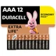 Батарейка щелочная DURACELL Alkaline LR03 AAA (минипальчиковая) Blister 12шт в ряд - изображение 1