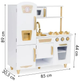 Kuchnia dla dzieci EcoToys drewniana duża biało-złota 7267 (5903769974832) - obraz 3