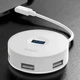 USB хаб Type-C роз'єм BASEUS round box HUB adapter (Type-C to USB 3.0, USB 2.0). White - зображення 7