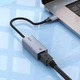 Зовнішня мережева карта USB-A на RJ45 LAN Hoco UA37 Ethernet Adapter (1000 Мбіт/с, 12 см). Gray - зображення 8
