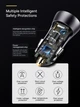 Автомобильное зарядное устройство BASEUS Golden Contactor Max Dual ( 2USB, 60W, QC/PD). Dark Gray - изображение 7