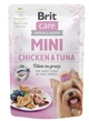 Корм влажный Brit Care Mini для взрослых собак миниатюрных пород филе с курицей и тунцем в соусе 85 г - изображение 1