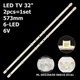 LED підсвітка TV 32" HL-00320A30-0601S-03 A1 CX32D06-ZC22AG-05 303CX320037 JL.D32061330-006AS-M 2шт. - изображение 1