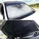Солнцезащитный автомобильный зонт для лобового стекла Windshield Sun Shade Umbrella Small 120x65 см с чехлом Black - изображение 11