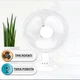 Вентилятор настольный Domotec MS-1626 Fan 40W, 3 скорости, 43 см диаметр White - изображение 7