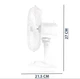 Вентилятор настольный Domotec MS-1626 Fan 40W, 3 скорости, 43 см диаметр White - изображение 10