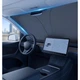 Автомобильный солнцезащитный козырек на лобовое стекло Universal 145x80 см Black - изображение 3