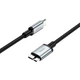 Кабель для зарядки та передавання даних HOCO US10 excellent speed cable USB Type-C - Micro USB 3.0 0 0.5м Чорний - зображення 3