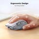 Мышь MEETION 2.4 G + Bluetooth wireless gaming mouse BTM001 |800-1200-1600-2400dpi, 7keys, 35/140h, Type-C Charging, RGB| бело-серая - изображение 3