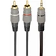 Аудио-кабель Cablexpert 2хRCA - 3.5 мм (M/M), 1.5 м, черный (CCA-352-1.5M) - изображение 1