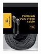 Кабель Cablexpert (CC-PPVGA-10M-B) VGA-VGA HD15M/HD15M с 2-мя фер. кольцами, двойной экран, черный, 10м - изображение 5