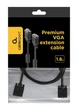 Кабель удлинитель VGA Cablexpert HD15M/HD15F (CC-PPVGAX-6B) с 2-мя фер. кольцами, черный, 1,8м - изображение 6