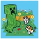 Набор для творчества Santi Картина по номерам Minecraft "Майнкрафт - Крипер и котики" 25х25 см набор акриловых красок + 2 кисти (955469) - изображение 1
