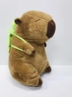 Мягкая плюшевая игрушка Капибара Capybara с рюкзачком черепашкой на спине 40см - изображение 5
