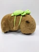 Мягкая плюшевая игрушка Капибара Capybara с рюкзачком черепашкой на спине 35см - изображение 6