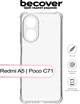 Чехол для смартфона BeCover Anti-Shock для Xiaomi Redmi A5/Poco C71 Clear (BC_713469) - изображение 2