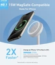 Зарядний пристрій Anker MagGo MagSafe QI2 15W Certified 360° Charger для iPhone 17/16/15/14/13/12 Series - White - зображення 2
