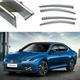 Дефлектори окон VW PASSAT B9 SED 2019-П/K скотч "FLY"(з НЕРЖ-сферична смуга) - зображення 1