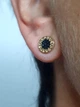 Золотые серьги-пуссеты с фианитами. СП295.10И - изображение 2