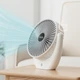 Портативный беспроводной вентилятор-охладитель воздуха Fan Portable, настольный USB вентилятор с аккумулятором, для дома, офиса, путешествий, авто, регулируемая обдува, тихий компактный вентилятор Белый YLP-385-White - изображение 1