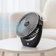 Портативный беспроводной вентилятор-охладитель воздуха Fan Portable, настольный USB вентилятор с аккумулятором, для дома, офиса, путешествий, авто, регулируемый обдув, тихий компактный вентилятор Черный YLP-385-Black - изображение 1