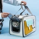 Сумка переноска для кота кошки собаки котят до 8 кг с ремешком на плечо белая 44х25х27 см (002295) - изображение 14