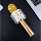Беспроводной микрофон-караоке WS-858 Bluetooth 5 Вт с колонкой аккумулятором 1800 мАч USB Золотой - изображение 3