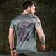 Потовідвідна чоловіча футболка з принтом "Punisher USA" Coolmax олива мультикам розмір XL - зображення 2